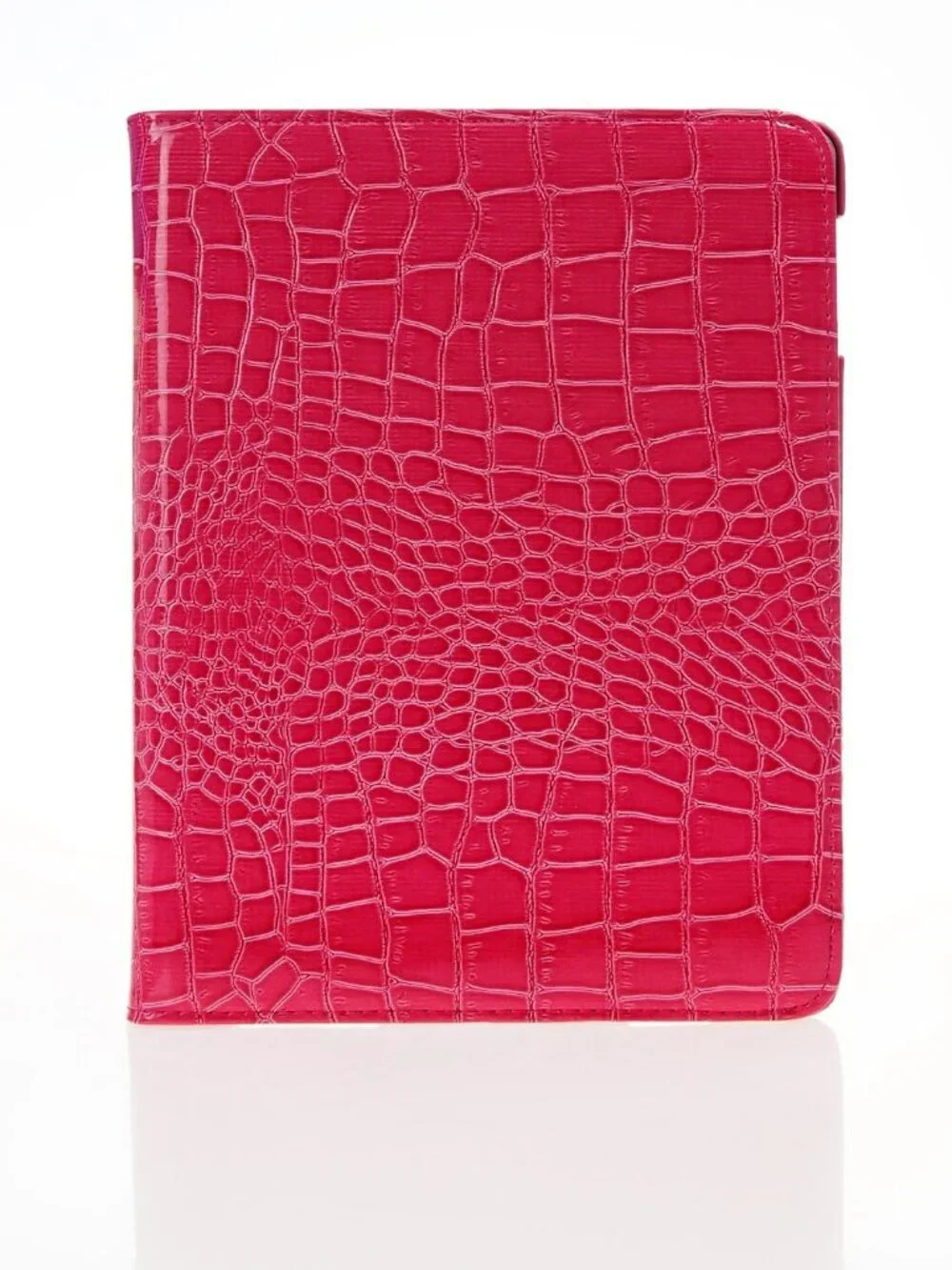 360 Degrees Rotating Stand (Pink Crocodile) Leather Cover Case for Apple iPad 2